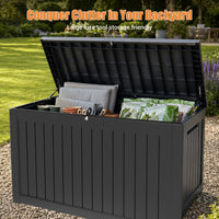 MINDYES 260 Gallon Deck Box, Large Outdoor Storage for Patio Furniture Cushions, Pool Equipment & Seasonal Decor, Black MINDYES 260 Gallon Deck Box, Large Outdoor Storage for Patio Furniture Cushions, Pool Equipment & Seasonal Decor, Black