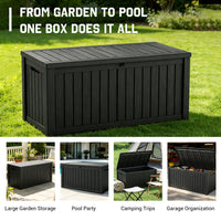 MINDYES 150 Gallon Resin Deck Box, Outdoor Storage Box for Garden Tools & Patio Cushions, Black MINDYES 150 Gallon Resin Deck Box, Outdoor Storage Box for Garden Tools & Patio Cushions, Black
