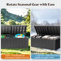 MINDYES 180 Gallon Deck Box, Jumbo Outdoor Storage for Patio Furniture Cushions, Pool Equipment, Outdoor Tools & More, Black MINDYES 180 Gallon Deck Box, Jumbo Outdoor Storage for Patio Furniture Cushions, Pool Equipment, Outdoor Tools & More, Black