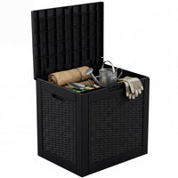 MINDYES 35 Gallon Wicker Deck Box, Outdoor Storage for Patio Cushions, Pool Toys & Garden Tools, Weatherproof Resin, UV-Resistant, Black MINDYES 35 Gallon Wicker Deck Box, Outdoor Storage for Patio Cushions, Pool Toys & Garden Tools, Weatherproof Resin, UV-Resistant, Black