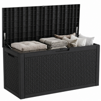 MINDYES 120 Gallon Diamond Deck Box, Geometric Texture Outdoor Storage for Patio Cushions, Pool Floats & Garden Tools, Black MINDYES 120 Gallon Diamond Deck Box, Geometric Texture Outdoor Storage for Patio Cushions, Pool Floats & Garden Tools, Black