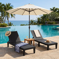 MINDYES Patio Chaise Lounge Chair, Outdoor Lounge Chair 5 Positions Pool Lounger, Black MINDYES Patio Chaise Lounge Chair, Outdoor Lounge Chair 5 Positions Pool Lounger, Black