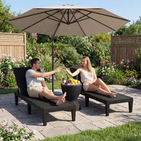 MINDYES Patio Chaise Lounge Chair Set of 2, 5-Positions Adjustable Outdoor Lounge Chair, Beige MINDYES Patio Chaise Lounge Chair Set of 2, 5-Positions Adjustable Outdoor Lounge Chair, Beige