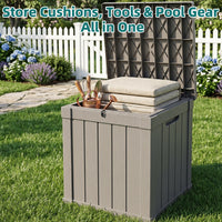 MINDYES 60 Gallon Outdoor Deck Box, Storage Box for Patio Cushions, Pool Floats & Garden Tools for Backyard, Beige MINDYES 60 Gallon Outdoor Deck Box, Storage Box for Patio Cushions, Pool Floats & Garden Tools for Backyard, Beige