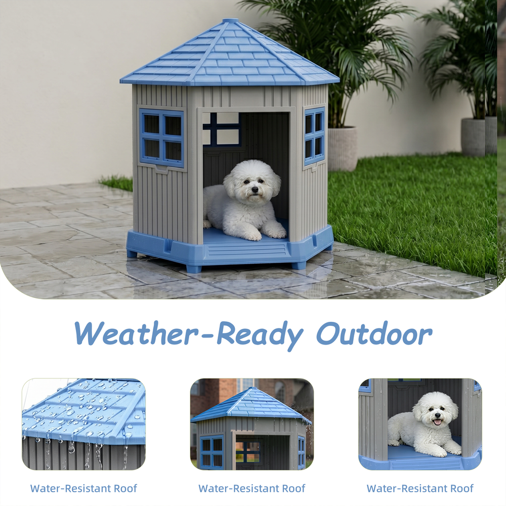 MINDYES Medium Small Outdoor Dog House, 37 MINDYES Medium Small Outdoor Dog House, 37