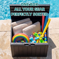 MINDYES 33 Gallon Deck Box, Lockable Patio Outdoor Storage Box for Furniture, Garden Tools and Tools Storage,Black MINDYES 33 Gallon Deck Box, Lockable Patio Outdoor Storage Box for Furniture, Garden Tools and Tools Storage,Black