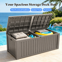 MINDYES 180 Gallon Large Deck Box, Outdoor Storage Box for Pool Equipment & Garden Tools, Beige MINDYES 180 Gallon Large Deck Box, Outdoor Storage Box for Pool Equipment & Garden Tools, Beige