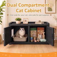 MINDYES Hidden Cat Litter Box Enclosure Furniture for Living Room Hallway, Black MINDYES Hidden Cat Litter Box Enclosure Furniture for Living Room Hallway, Black