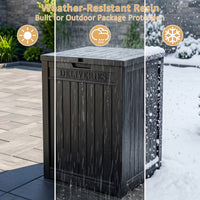MINDYES 55 Gallon Package Delivery Box, Outdoor Resin Mailbox for Packages Storage With Lockable, Drop Boxes for Patio Front Entryway, Black MINDYES 55 Gallon Package Delivery Box, Outdoor Resin Mailbox for Packages Storage With Lockable, Drop Boxes for Patio Front Entryway, Black
