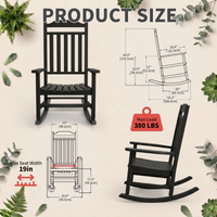MINDYES Outdoor Rocking Chair Set of 2, Resin Patio Rocking Chair, Heavy Duty Front Porch Rocker, Black MINDYES Outdoor Rocking Chair Set of 2, Resin Patio Rocking Chair, Heavy Duty Front Porch Rocker, Black