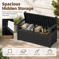 MINDYES 82 Gallon Outdoor Storage Bench and Deck Box Organization Storage Combi for Patio Garden, Black MINDYES 82 Gallon Outdoor Storage Bench and Deck Box Organization Storage Combi for Patio Garden, Black