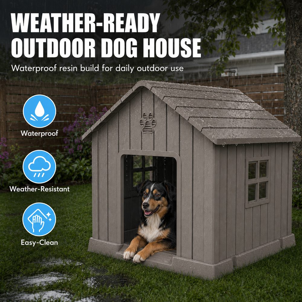 MINDYES Large Outdoor Dog House, 41 MINDYES Large Outdoor Dog House, 41