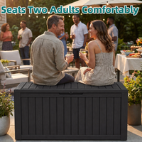 MINDYES 90 Gallon Deck Box, Large Capacity Outdoor Storage for Patio Furniture Cushions, Pool Floats & Party Supplies, Black MINDYES 90 Gallon Deck Box, Large Capacity Outdoor Storage for Patio Furniture Cushions, Pool Floats & Party Supplies, Black