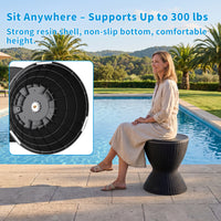 MINDYES 8 Gallon Ice Bucket 4-IN-1 Outdoor Patio Furniture, Cool Bar Table Cocktail Side Table, Black MINDYES 8 Gallon Ice Bucket 4-IN-1 Outdoor Patio Furniture, Cool Bar Table Cocktail Side Table, Black