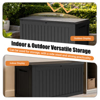 MINDYES 260 Gallon Deck Box, Large Outdoor Storage for Patio Furniture Cushions, Pool Equipment & Seasonal Decor, Black MINDYES 260 Gallon Deck Box, Large Outdoor Storage for Patio Furniture Cushions, Pool Equipment & Seasonal Decor, Black