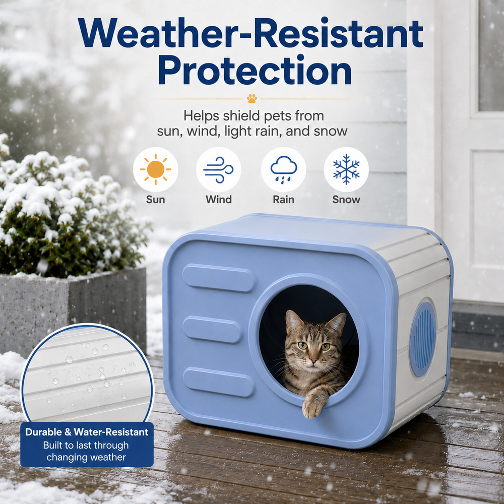 MINDYES Indoor Cat Bed with Cushion, Camera-Shaped Cat House for Cats Kittens & Puppies, Blue MINDYES Indoor Cat Bed with Cushion, Camera-Shaped Cat House for Cats Kittens & Puppies, Blue