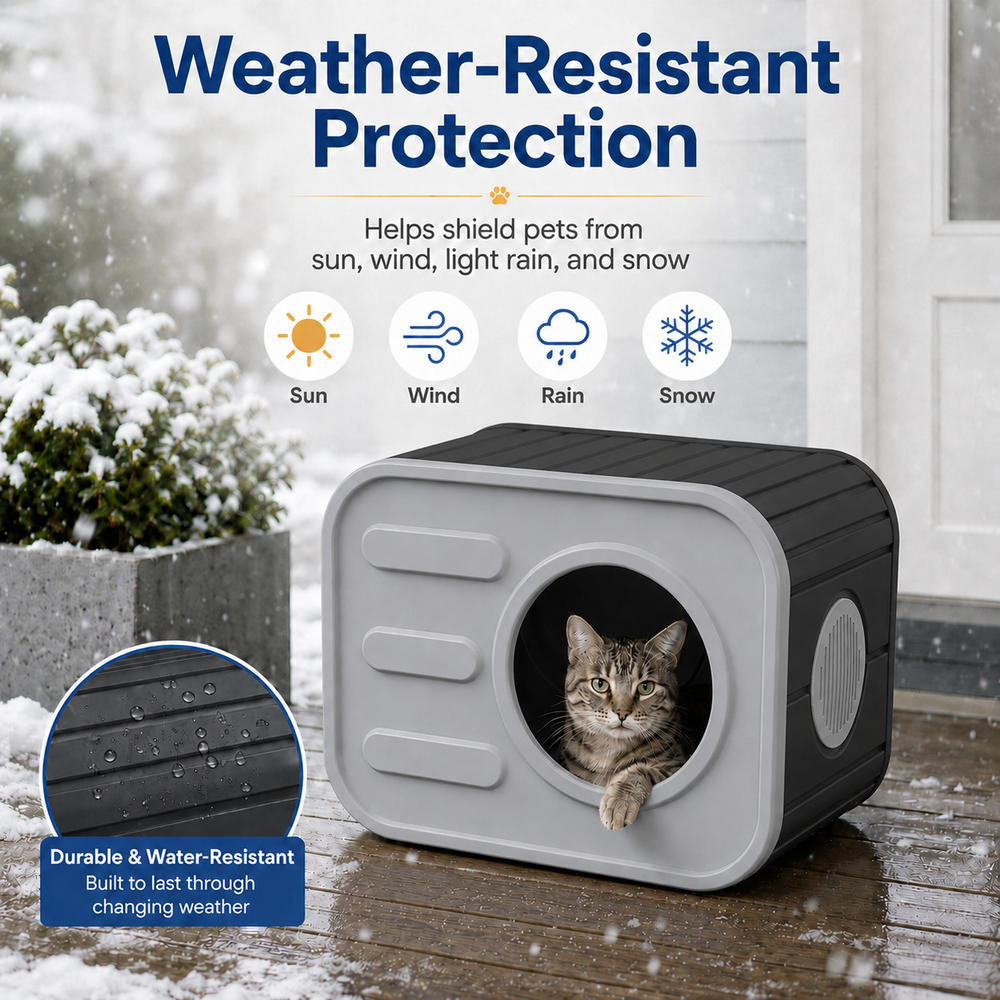 MINDYES Cat Bed for Indoor Outdoor, Home Decor Camera-Shaped Cat House with Cushion for All Cats, Gray MINDYES Cat Bed for Indoor Outdoor, Home Decor Camera-Shaped Cat House with Cushion for All Cats, Gray
