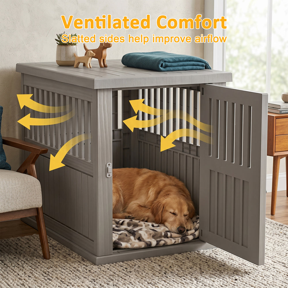 MINDYES Dog Cage Indoor Large Dog Shelter with Locking, Resin 40 MINDYES Dog Cage Indoor Large Dog Shelter with Locking, Resin 40
