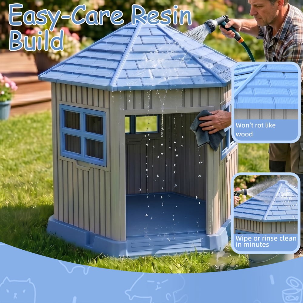 MINDYES Medium Small Outdoor Dog House, 37 MINDYES Medium Small Outdoor Dog House, 37