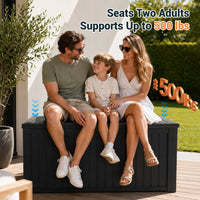 MINDYES 210 Gallon Deck Box, Mega Outdoor Storage Cabinet for Patio Furniture Cushions, Pool Equipment & Holiday Decor, Black MINDYES 210 Gallon Deck Box, Mega Outdoor Storage Cabinet for Patio Furniture Cushions, Pool Equipment & Holiday Decor, Black