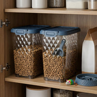MINDYES 2 Set Dog & Cat Food Storage, 70 Lb Airtight Pet Food Storage Container with 2Pcs Scoop & Slow-Feeder Bowl MINDYES 2 Set Dog & Cat Food Storage, 70 Lb Airtight Pet Food Storage Container with 2Pcs Scoop & Slow-Feeder Bowl