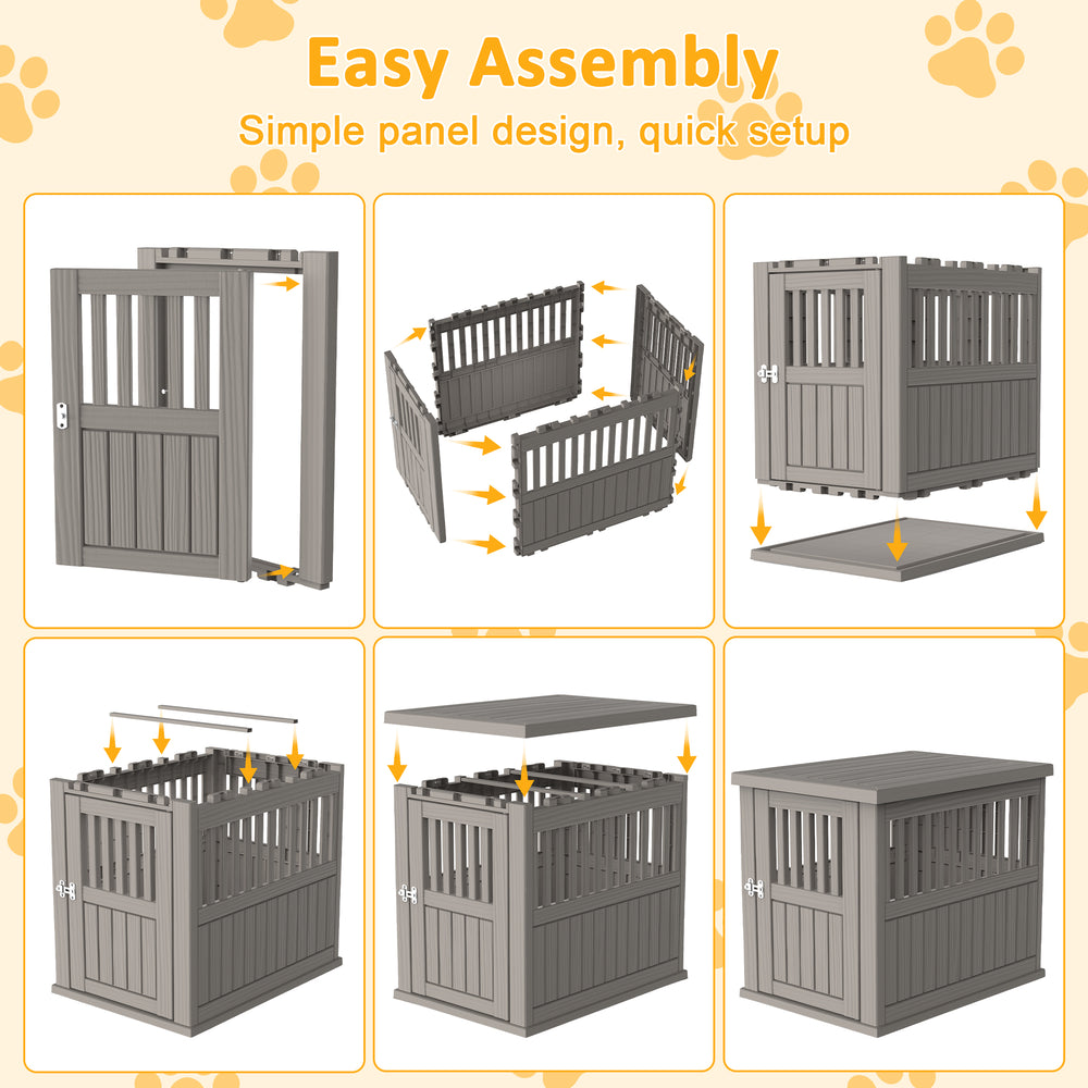 MINDYES Dog Cage Indoor Large Dog Shelter with Locking, Resin 40 MINDYES Dog Cage Indoor Large Dog Shelter with Locking, Resin 40