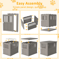 MINDYES Dog Cage Indoor Large Dog Shelter with Locking, Resin 40 MINDYES Dog Cage Indoor Large Dog Shelter with Locking, Resin 40