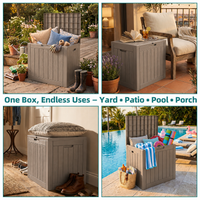 MINDYES 33 Gallon Deck Box, Outdoor Storage Box for Furniture, Garden Tools, Tools Storage with Lockable Patio,Beige MINDYES 33 Gallon Deck Box, Outdoor Storage Box for Furniture, Garden Tools, Tools Storage with Lockable Patio,Beige