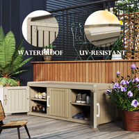 2-Tier Storage Bench Entryway Shoe Bench with 3 Doors and Adjustable Shelf 2-Tier Storage Bench Entryway Shoe Bench with 3 Doors and Adjustable Shelf
