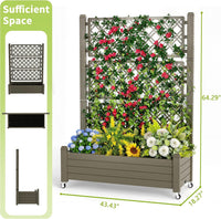 MINDYES Raised Garden Beds Outdoor Planter Box With Trellis MINDYES Raised Garden Beds Outdoor Planter Box With Trellis