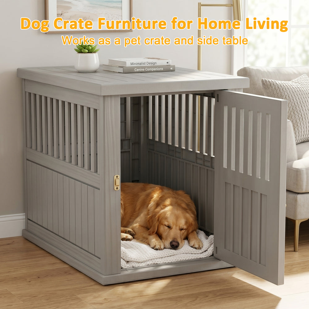 MINDYES Dog Cage Indoor Large Dog Shelter with Locking, Resin 40