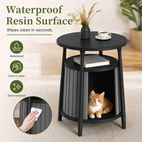 MINDYES Multifunctional Furniture Cat Bed for Coffee Table, Stool, or Cat House, Home Decor for Living Room, Black