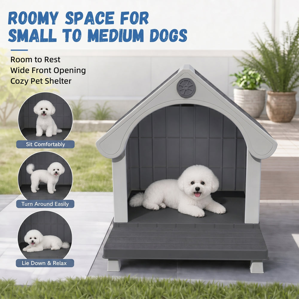 MINDYES Elevated Outdoor Dog House, 38