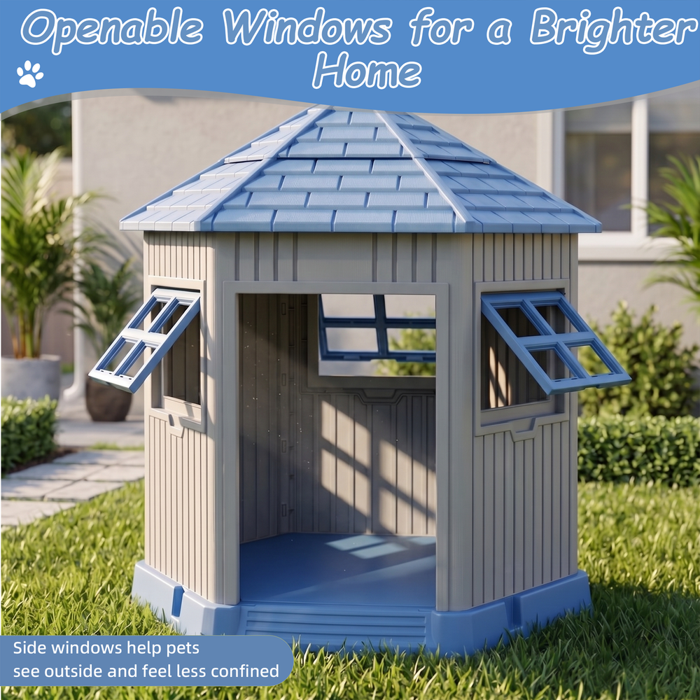 MINDYES Medium Small Outdoor Dog House, 37