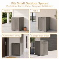 MINDYES Package Delivery Box, 55 Gallon Resin Mailbox With Lockable, Outdoor Drop Boxes for Front Entryway, Beige