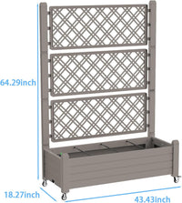 MINDYES Raised Garden Beds Outdoor Planter Box With Trellis
