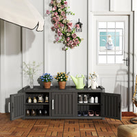 Entryway Shoe Storage Bench with 3 Doors, Adjustable Shelves, Shoes Cabinet for Entryway, Bedroom, Hallway,Living Room