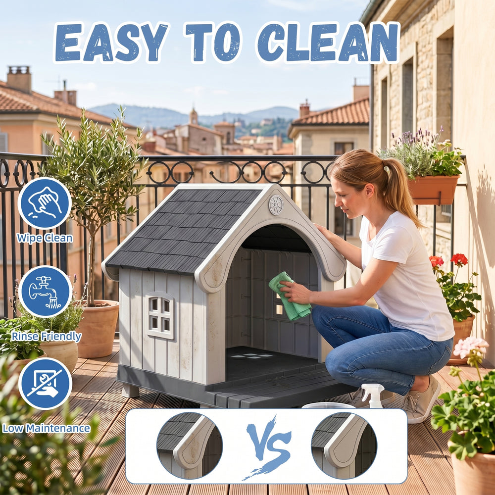 MINDYES Elevated Outdoor Dog House, 38