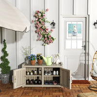 Shoe Storage Bench Entryway Bench with Adjustable Shelves and 2 Doors for Hallway, Living Room, Bedroom