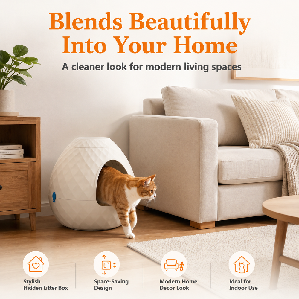 MINDYES Plant Hidden Cat Litter Box Resin Rattan DIY Home Decor, White