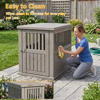 MINDYES Dog Cage Indoor Large Dog Shelter with Locking, Resin 40