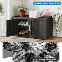 Shoe Cabinet ,Storage Bench Indoor Outdoor with Adjustable Shelves,Shoes Organizer for Entryway Bedroom,Hallway,Living Room