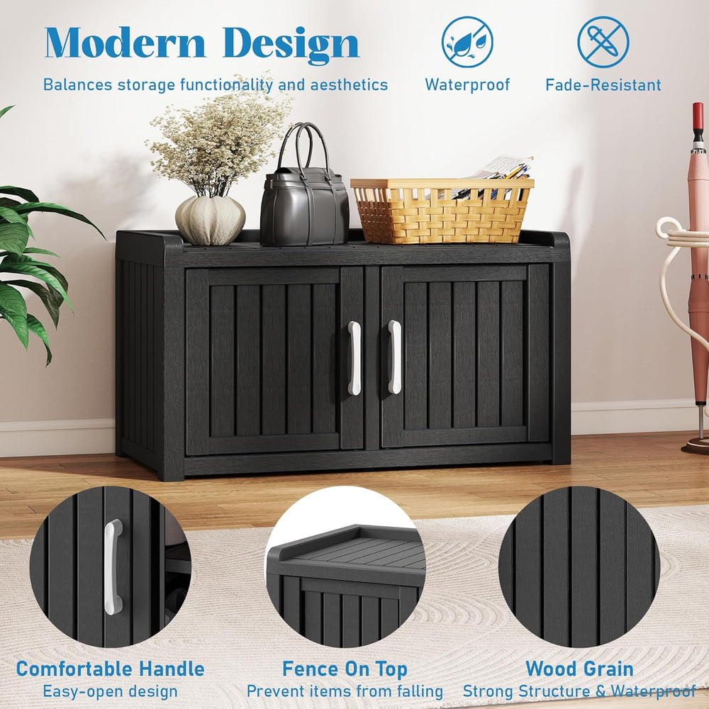 Shoe Cabinet ,Storage Bench Indoor Outdoor with Adjustable Shelves,Shoes Organizer for Entryway Bedroom,Hallway,Living Room