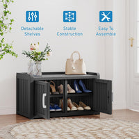 Shoe Cabinet ,Storage Bench Indoor Outdoor with Adjustable Shelves,Shoes Organizer for Entryway Bedroom,Hallway,Living Room